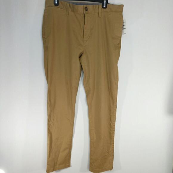 NWT The Wallin Stretch Twill Trim Fit Chino Pants Tan Kelp Size 34 X 32 - Picture 3 of 13